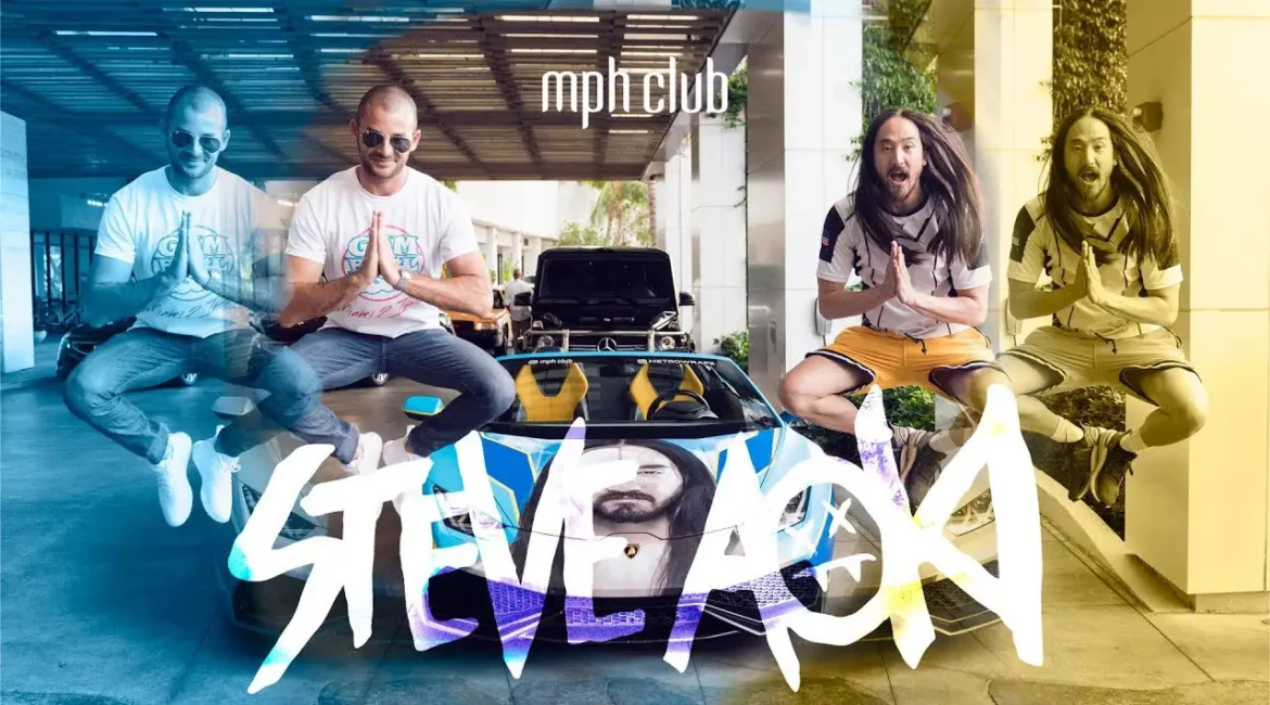 Liram Sustiel and Steve Aoki custom wrapped Lamborghini Huracan Spyder rental - mph club thumbnail