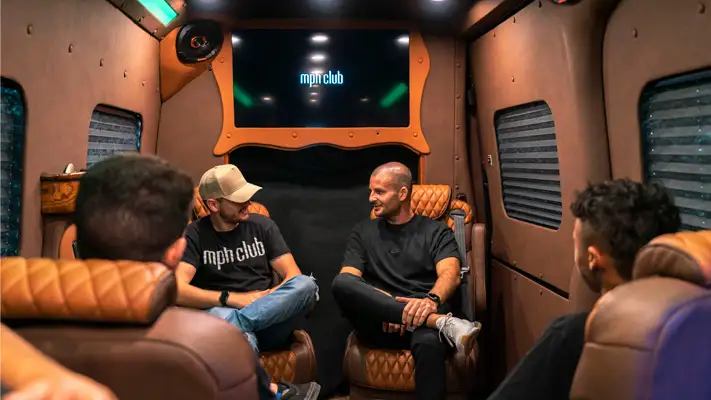 Mercedes Benz Sprinter 3500 rental interior view mph club