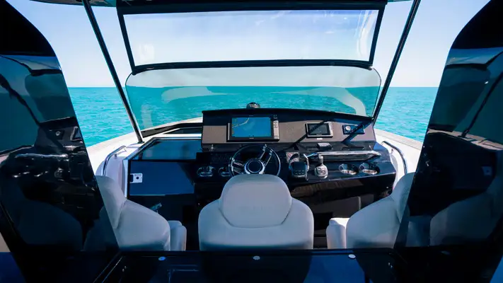 Pardo 43 charter Miami control panel view mph club